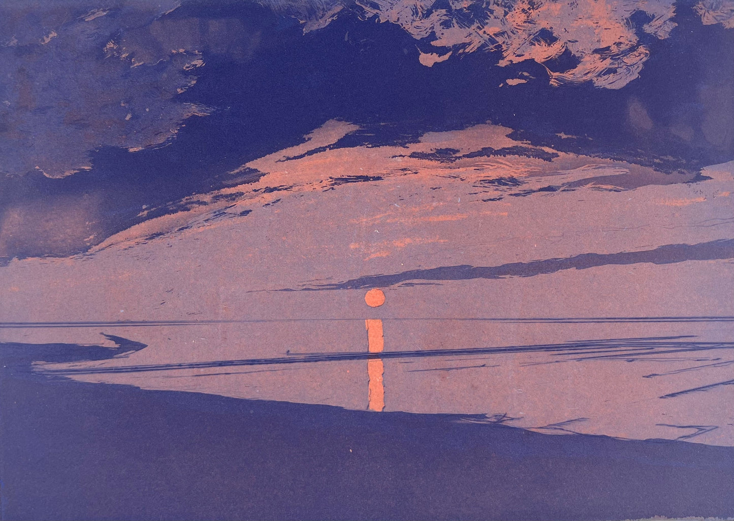 Werkmeister, Wolfgang, Sonnenuntergang II, 21 x 29,5cm, Farbradierung