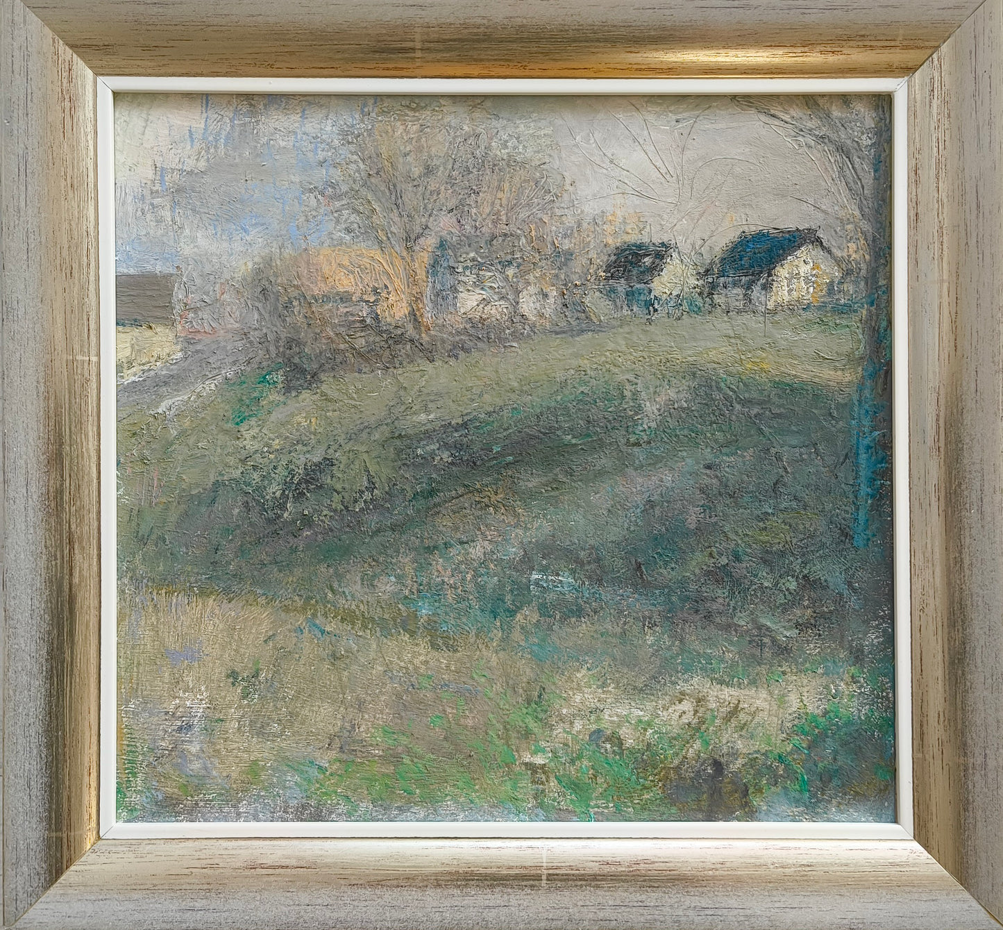 Feyen, Harald, Stadtrand, 25 x 26cm, Ölgemälde