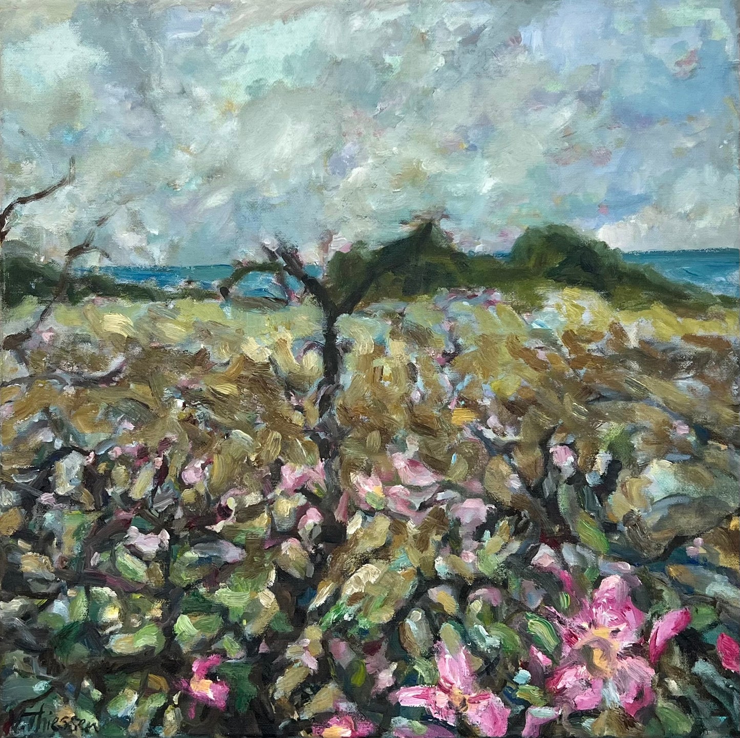 Thiessen, Vivien, Strandblüte, 50 x 50cm, Ölgemälde