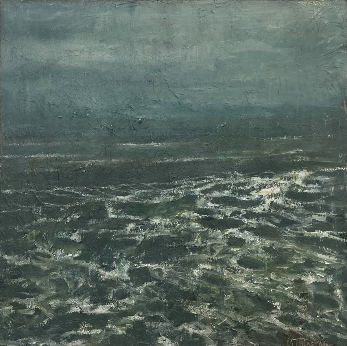 Thiessen, Vivien, Sturmnacht, 60x60cm, Mischtechnik