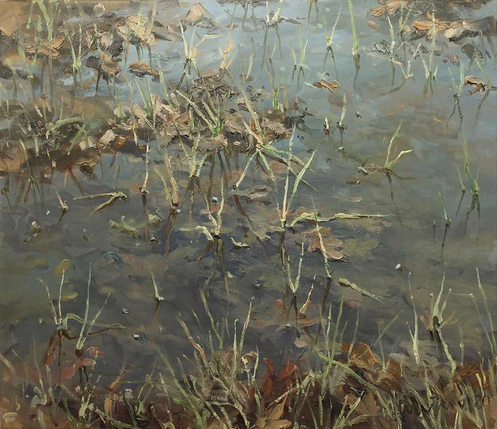 Meinel, Mathias, Sumpf III, 70 x 80cm, Öl auf Leinw., 2020