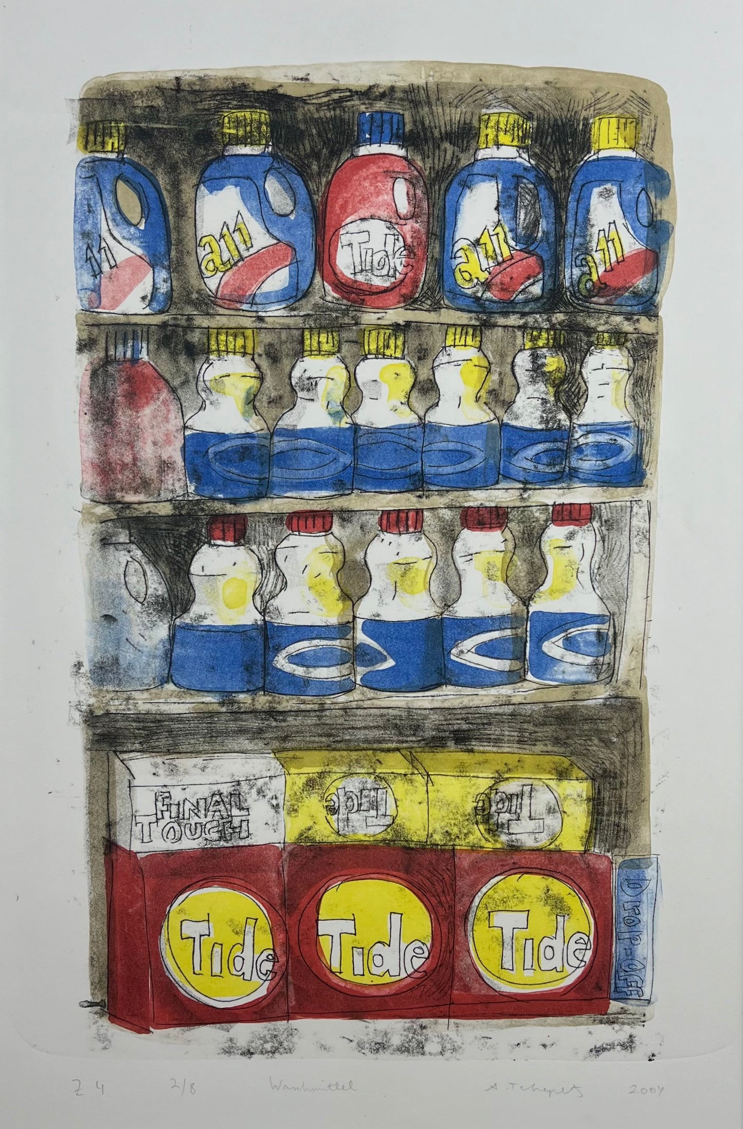 Tchepets, Anja, Waschmittel,65 x 51cm, Lithografie