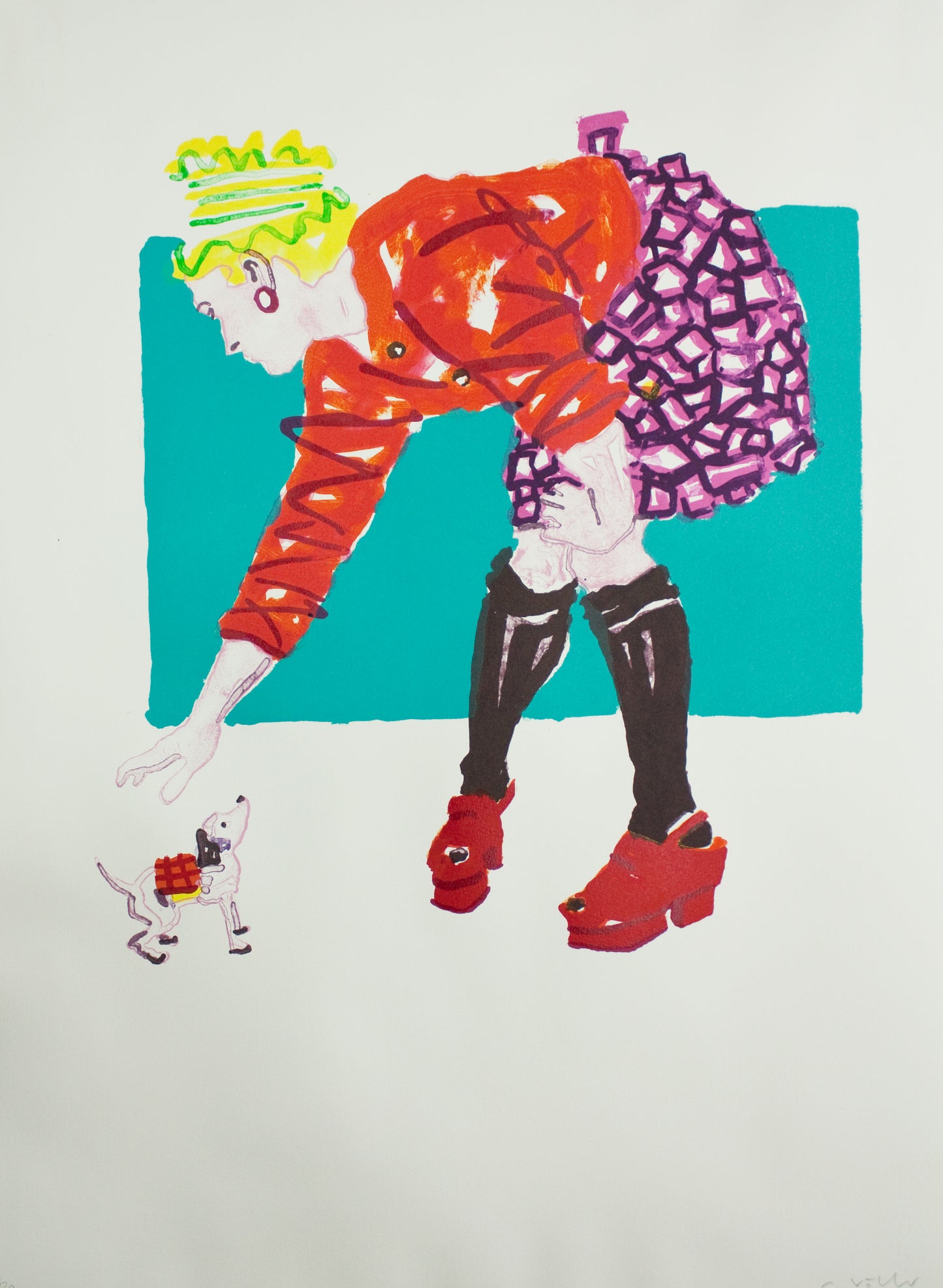 Völker, Cornelius, Große Dame, 76 x 56,2cm, Lithografie