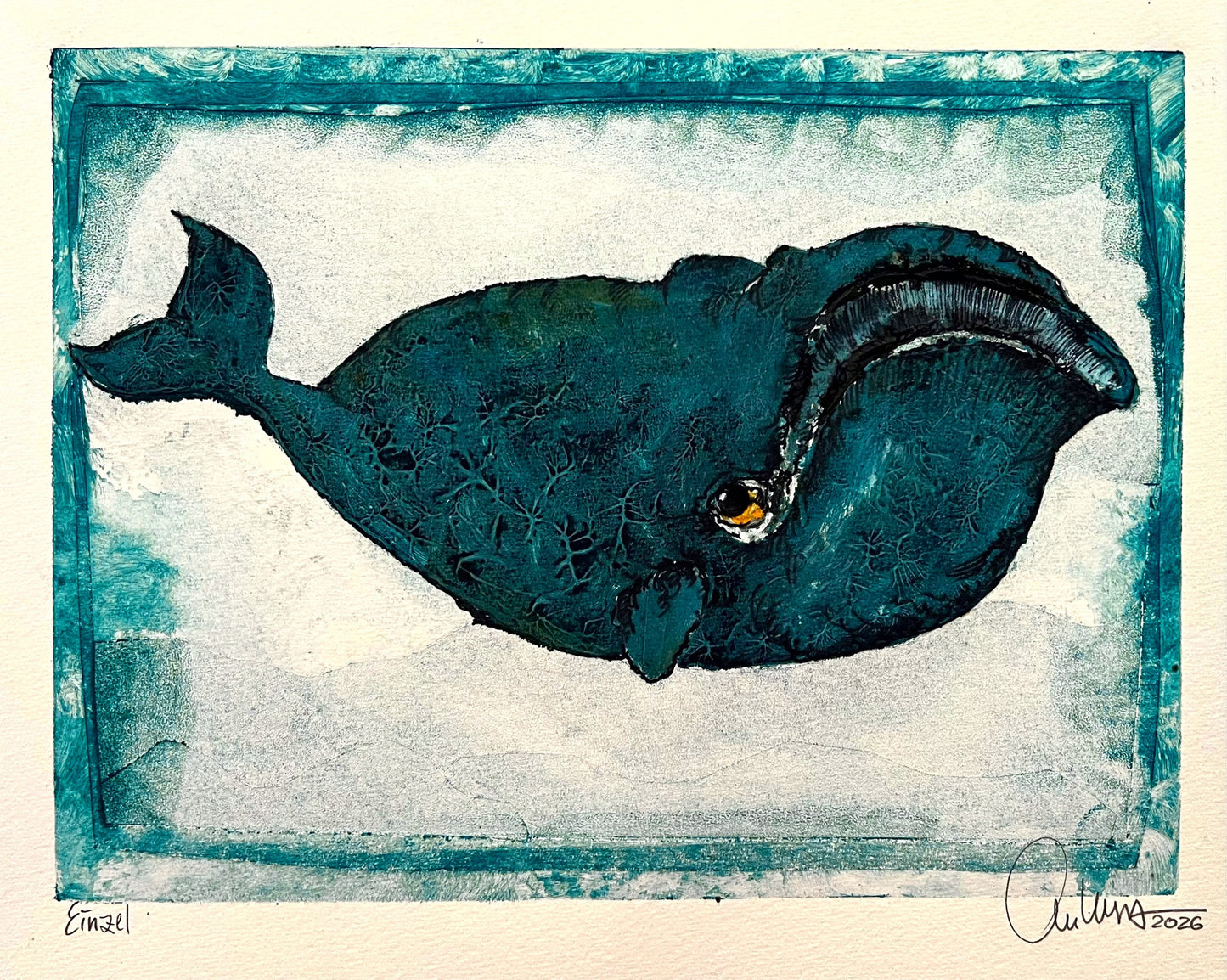 West, Ole, Wal, Einzelabzug, 22 x 30cm, Mischtechnik, 2026