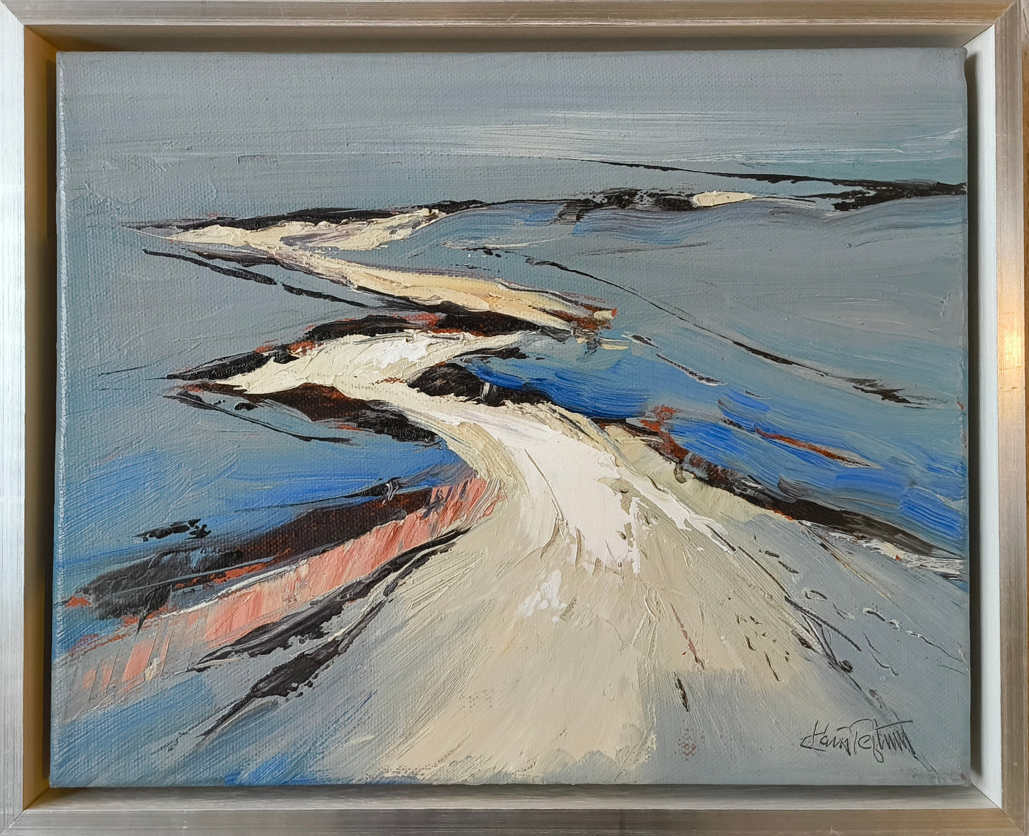 Tegtmeier, Claus, Wattlahnung, 24 x 30cm, Öl auf Leinwand
