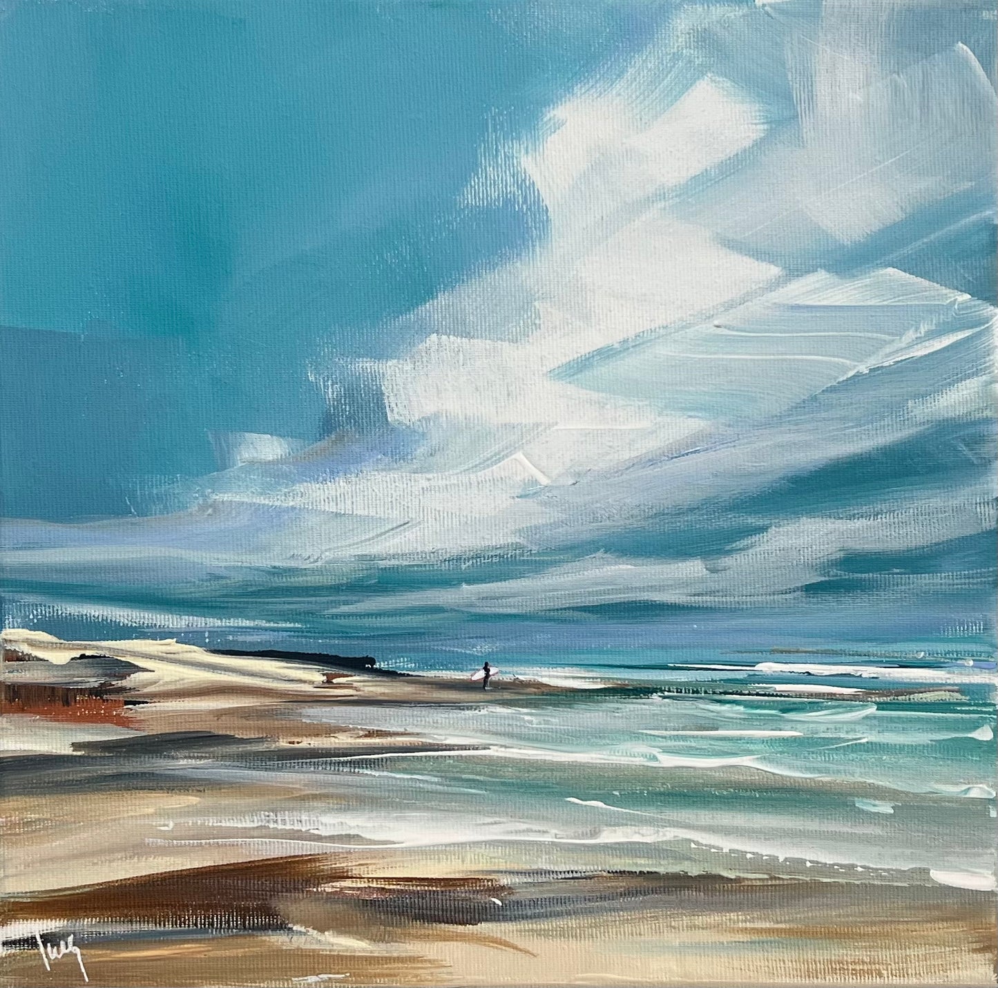 Ramm, Ines, Wavetime, 30 x 30cm, Acryl