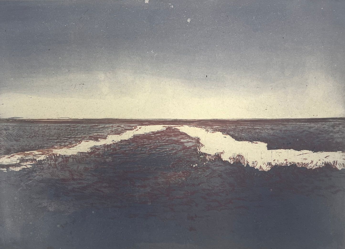 Werkmeister, Wolfgang, Abend am Moor, 41 x 54cm, 21/100, Radierung, 1994