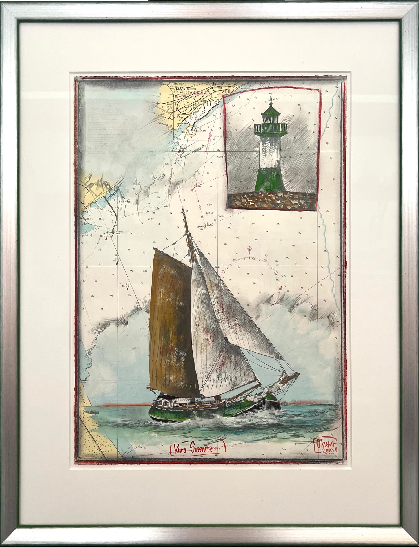 West, Ole, Kurs Sassnitz, 50 x 35cm, Mischtechnik