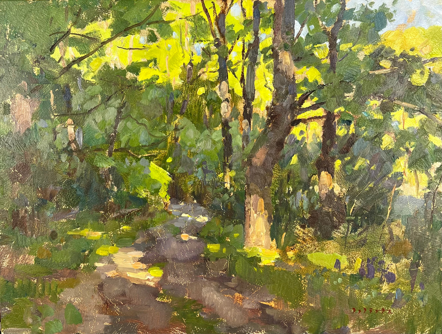 Wirtz, Björn, Frühlingswald, 30 x 40cm, Ölgemälde