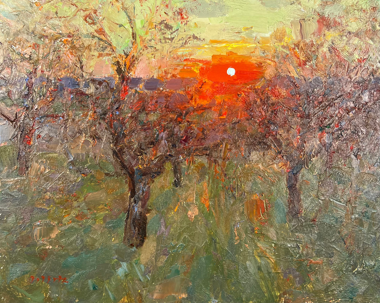 Wirtz, Björn, Tagesende, 24 x 30cm, Ölgemälde