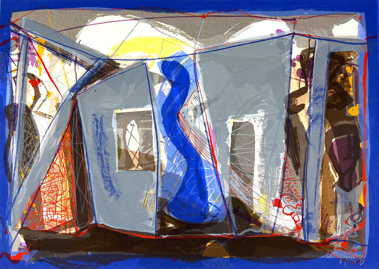 Zille, Rainer, ohne Titel 1, 43 X 61cm,9/16, Siebdruck, 1993