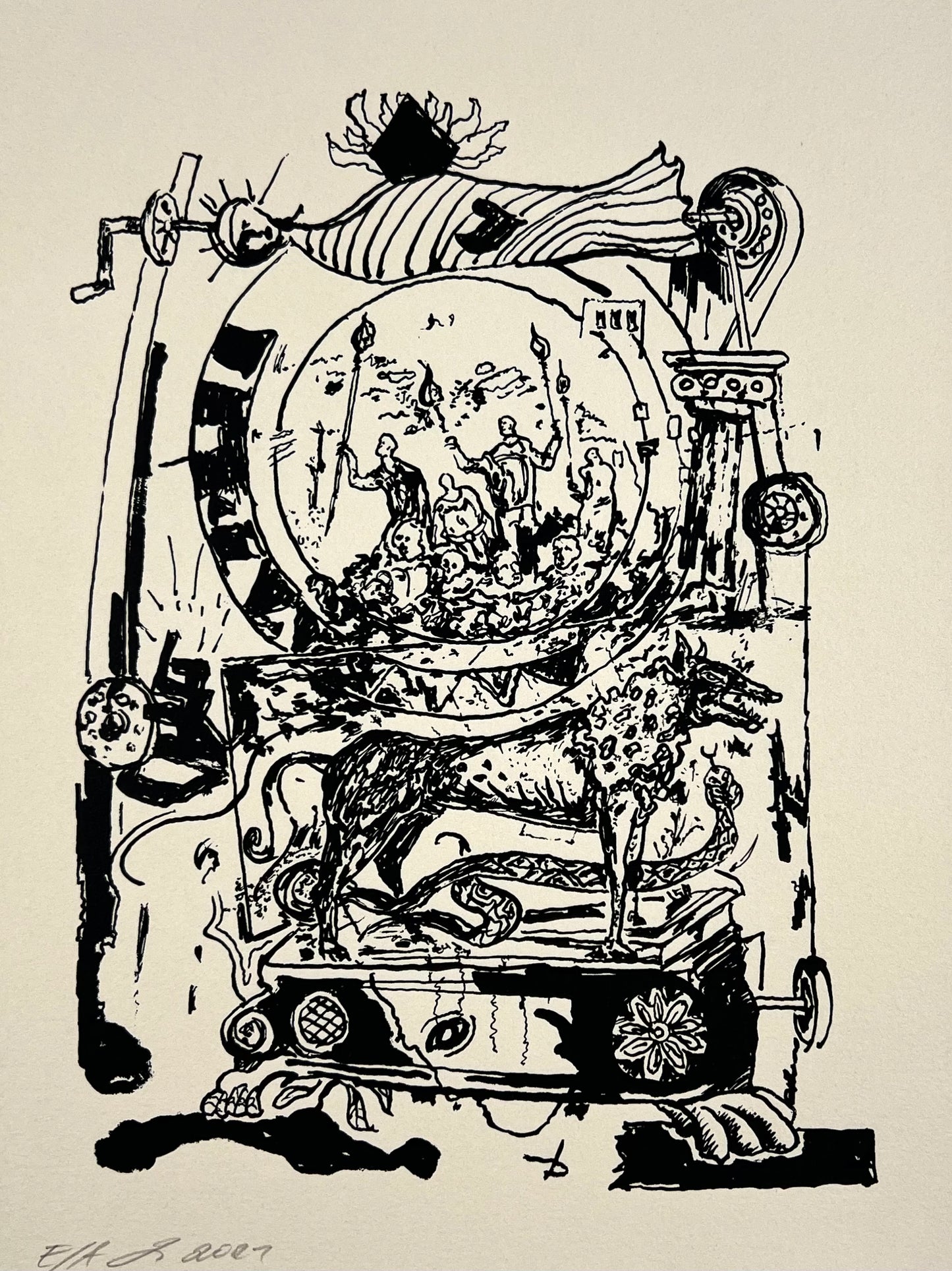 Schult, Frank, ohne Titel, 28 x 21cm, e.a., Siebdruck,2021