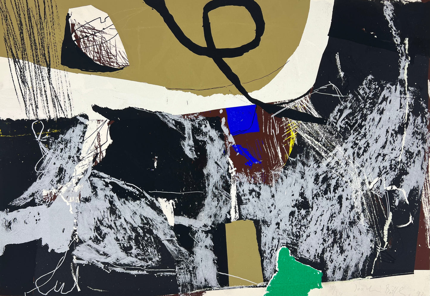 Böttcher, Joachim, Ohne Titel 2, 38 x 56cm, 10/24, Siebdruck 1992