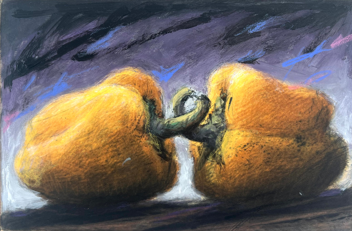 Wever, Peter, Zwei gelbe Paprika, 15,8 x 23,8cm, 115/150, Radierung