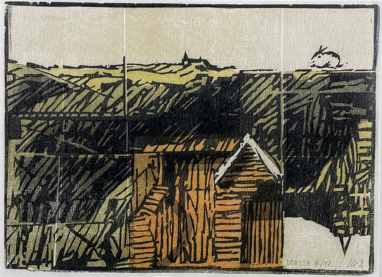 Knortz, Manuel, 10.08.2018, 27,5 x 37cm, 4/12, Holzschnitt, 2018