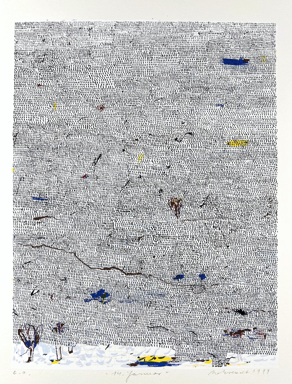 Behrendt, Falko, 14. Januar, 34 x 26cm, Siebdruck, 2001