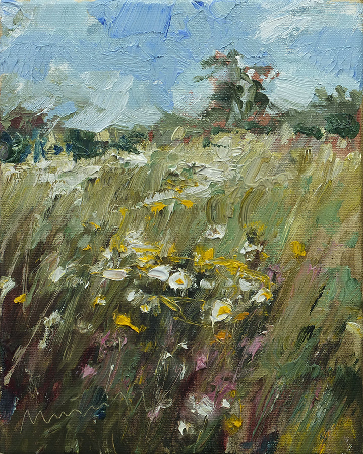 Meinel, Mathias, Am Elbdeich I, 24 x 18cm, Öl auf Leinw., 2026