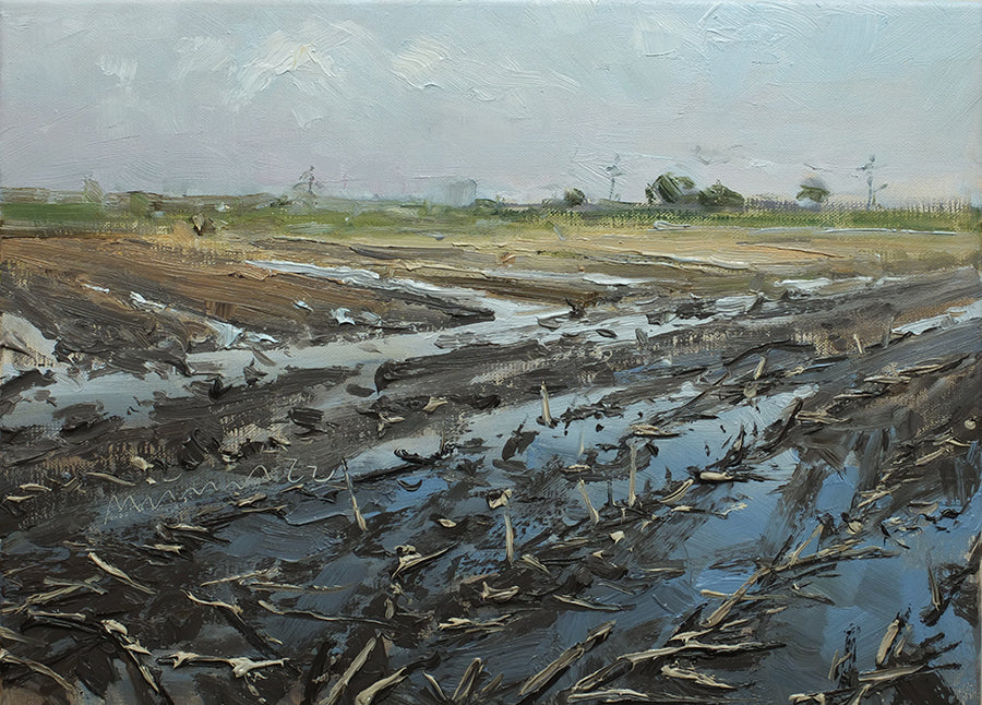 Meinel, Mathias, Auf Eiderstedt V, 30 x 40cm, Öl auf Leinw., 2022