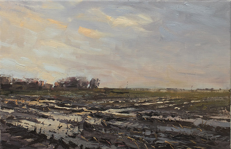 Meinel, Mathias, Abendhimmel I, 40 x 60cm, Öl auf Leinw., 2022