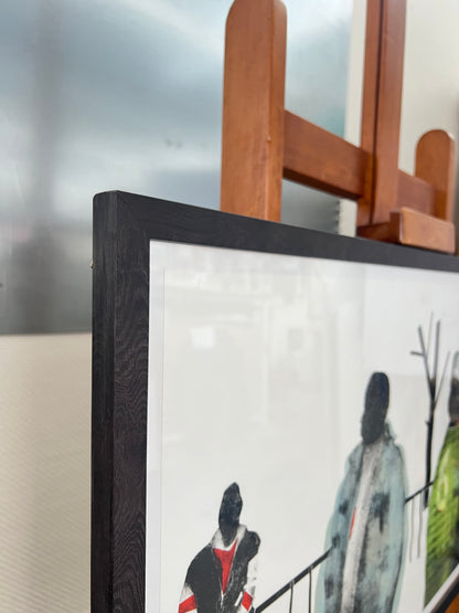 Tchepets, Anja, 6 und 2, Radierung und Collage, 44 x 74,5cm, Mischtechnik