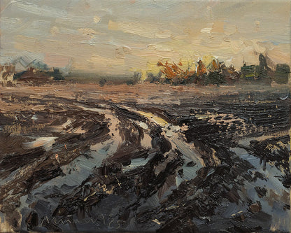 Meinel, Mathias, Abend II, 24 x 30cm, Öl auf Leinw., 2025