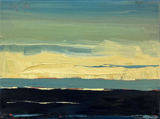 Tegtmeier, Claus, Abend am Meer, 18 x 24cm, Öl auf Leinwand