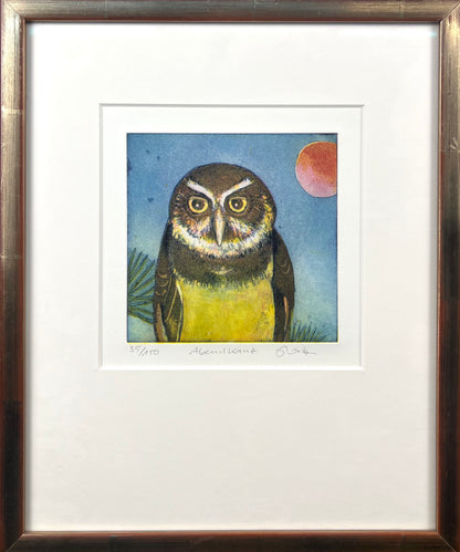Votteler, Jutta, Abendkauz, 13 x 13cm, 35/150, Farbradierung