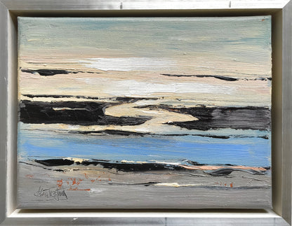 Tegtmeier, Claus, Abendwatt, 18 x 24cm, Öl auf Leinwand
