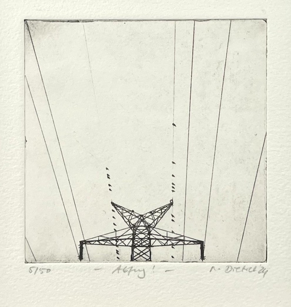 Dietrich, Nadine, Abflug, 10 x 10cm, e.a., Photopolymer Etching