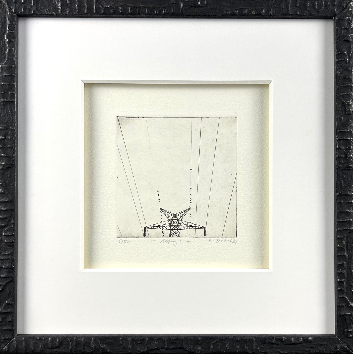 Dietrich, Nadine, Abflug, 10 x 10cm, 5/50, Photopolymer Etching