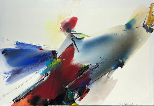 Kaminski, Paul, Abstrakt III, 90 x 130cm, Öl und Acryl auf Leinwand