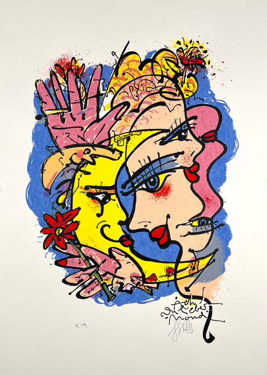 Büttner, Feliks, Ach du lieber Mond, 44 x 31cm, e.a.