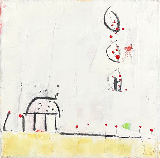 Landsknecht, Willi, Alles ist mit allen verbunden, 30 x 30cm, Mischtechnik