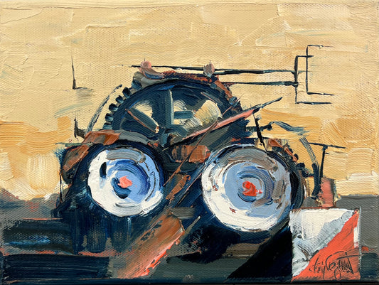 Tegtmeier, Claus, Alte Winde im Hafen, 18 x 24cm, Öl auf Leinwand