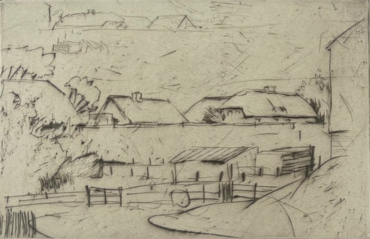 Beckmann, Otto, Alter Deich, 11,9 x 18,2cm, e.a., Radierung