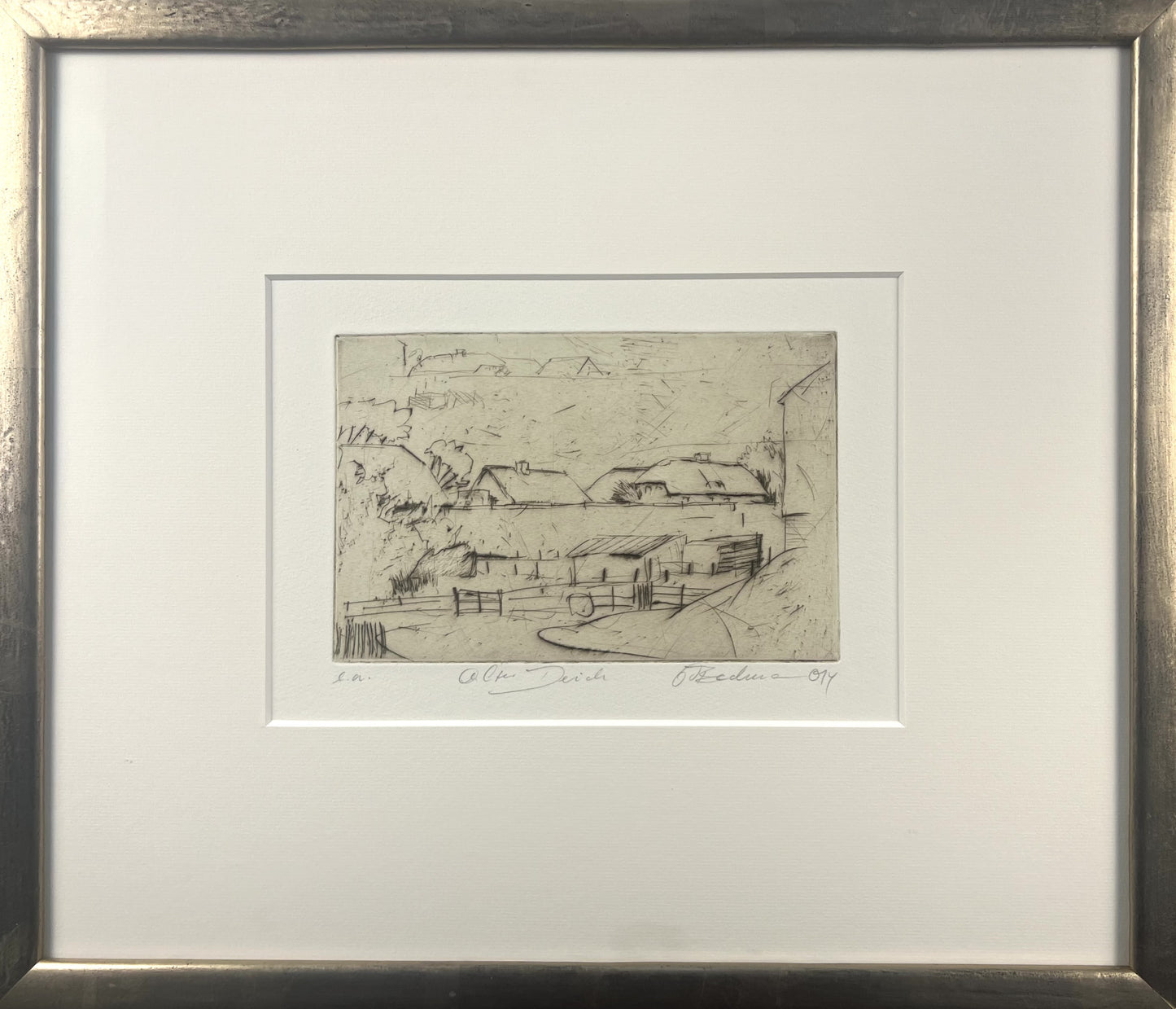 Beckmann, Otto, Alter Deich, 11,9 x 18,2cm, e.a., Radierung