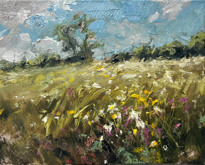 Meinel, Mathias, Am Elbdeich II, 24 x 30cm, Öl auf Leinw., 2026
