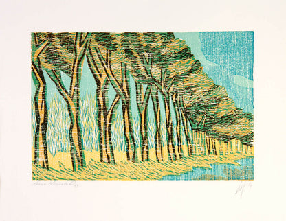 Hermanns, Gerhard, Am Kanal, 16,3 x 23,5cm, IX/XV, Holzschnitt, 1989
