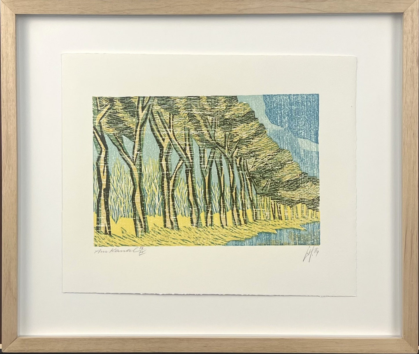 Hermanns, Gerhard, Am Kanal, 16,3 x 23,5cm, IX/XV, Holzschnitt, 1989