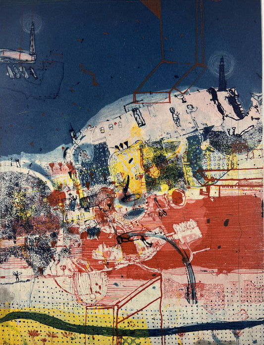 Behrendt, Falko, Am Meer, 39,5 x 29,5cm, 79/200, Radierung