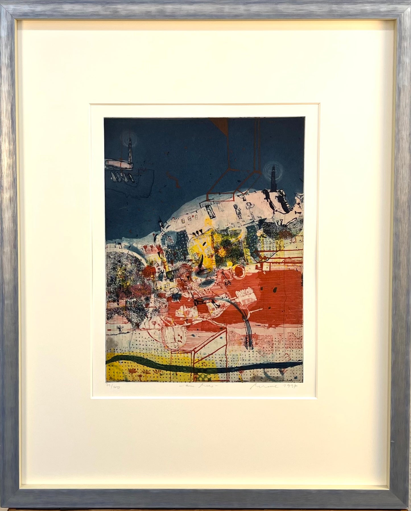 Behrendt, Falko, Am Meer, 39,5 x 29,5cm, 79/200, Radierung