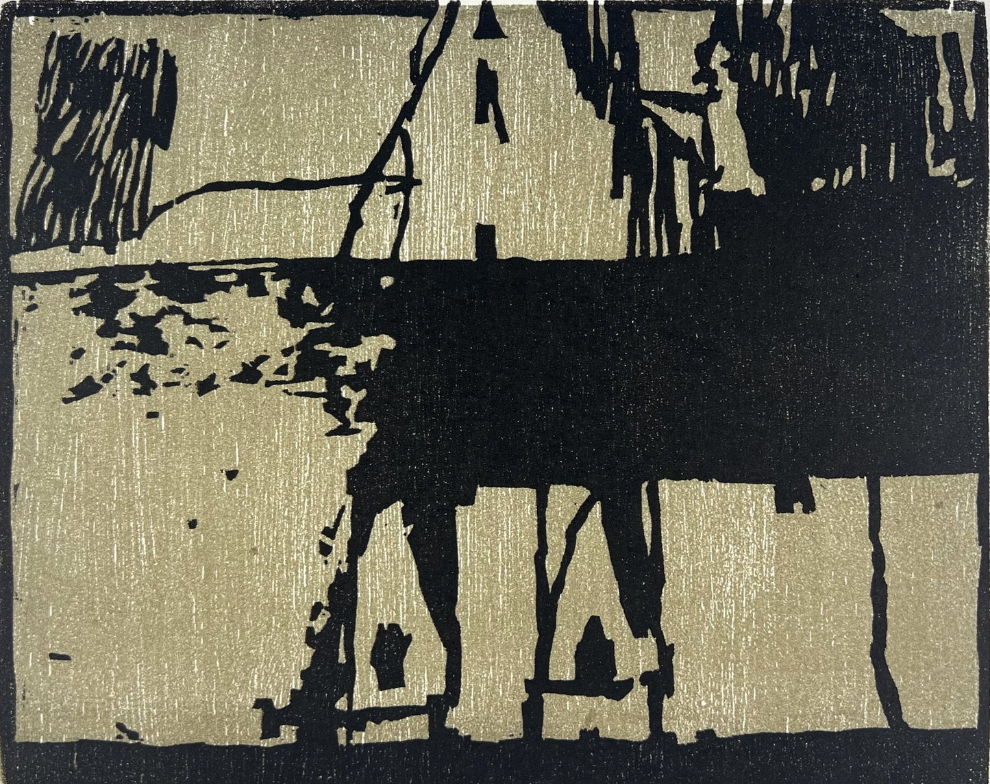 Knortz, Manuel, Am See, 25 x 30cm, 1/15, Holzschnitt