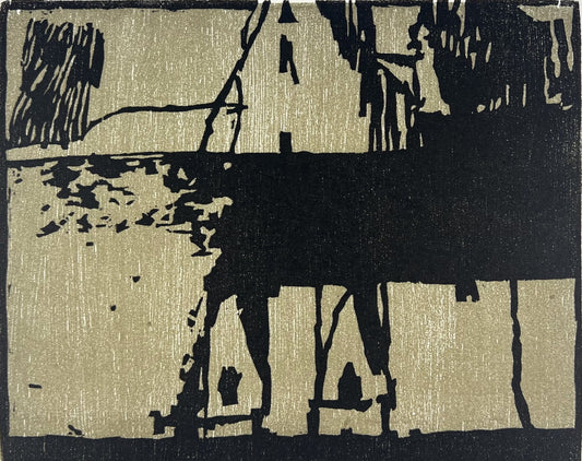 Knortz, Manuel, Am See, 25 x 30cm, 1/15, Holzschnitt