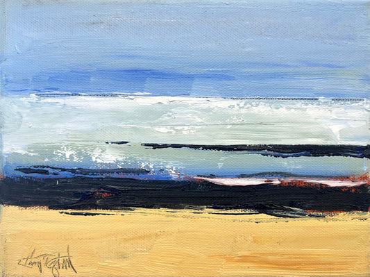 Tegtmeier, Claus, Am Watt, 18 x 24cm, Öl auf Leinwand