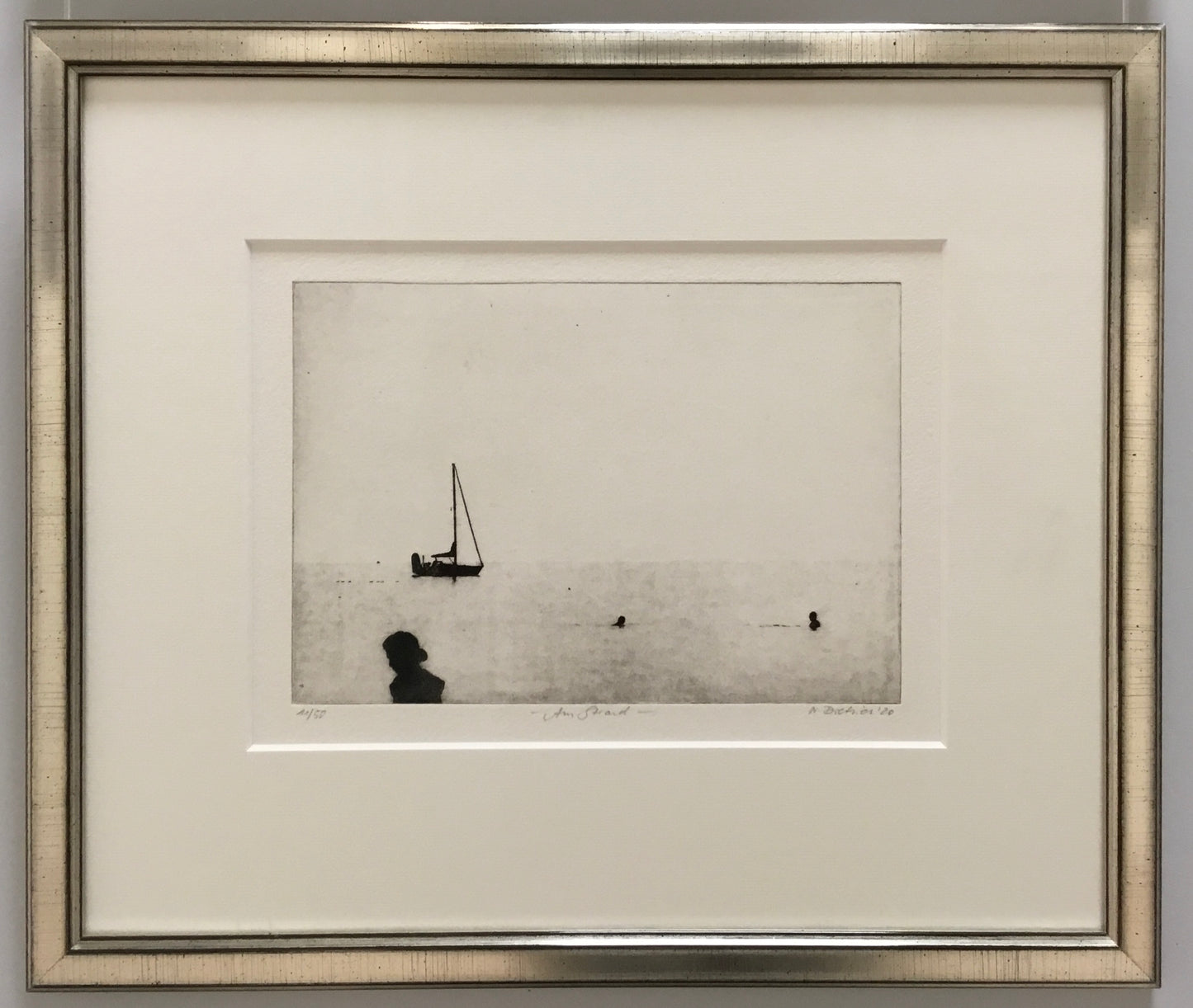 Dietrich, Nadine, Am Strand, 16,5 x 23,5cm,11/50, Photopolymer Etching