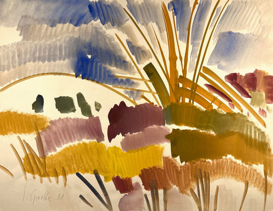 Sprotte, Siegward, Am roten Kliff, Kampen, 50,5 x 65cm, Aquarell auf Bütten