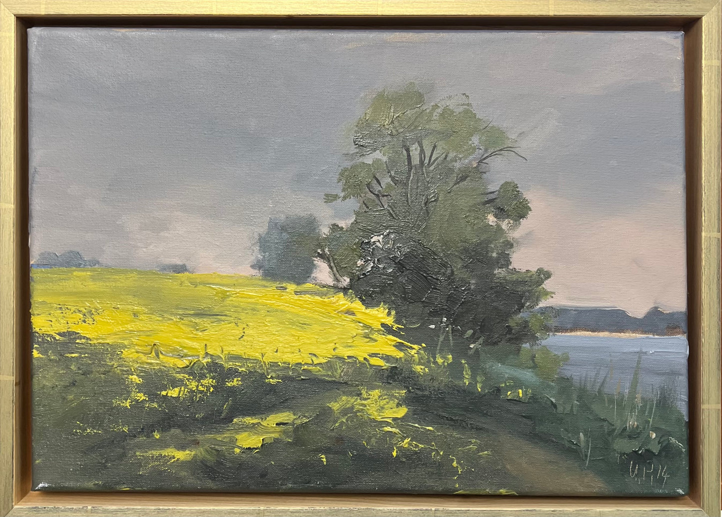 Petermann, Ulf, An der Schlei, 2014, Öl auf Leinwand, 25 x 35 cm