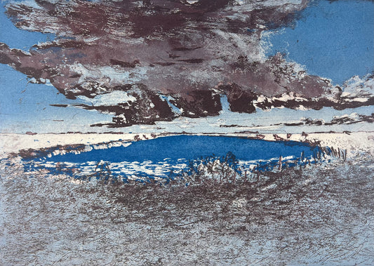Werkmeister, Wolfgang, An der Wehle II (Probe 2), 40 x 53cm, Radierung, 1995