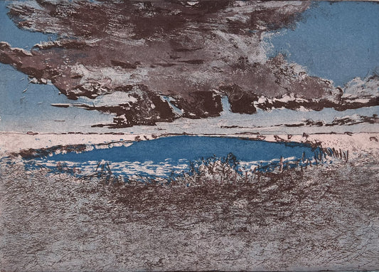 Werkmeister, Wolfgang, An der Wehle II (Probe 3), 40 x 53cm, Radierung, 1995