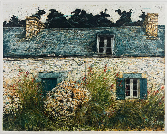Andruchowicz, Dietlinde, Grüne Hortensien, 39,2 x 49,3cm, 107/120, Radierung
